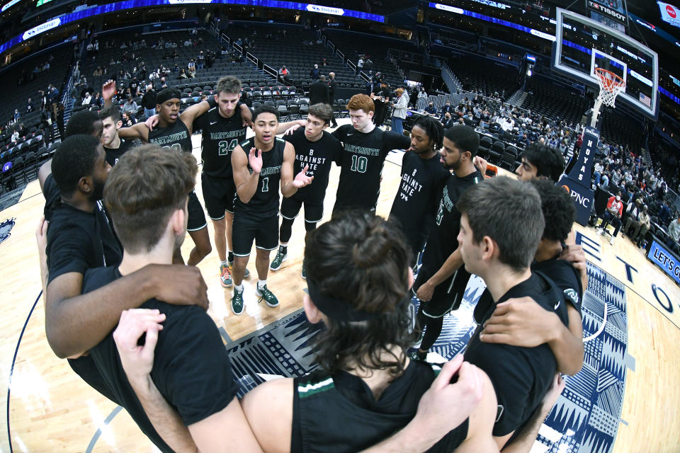 Dartmouth men's basketball players are trying to unionize. If they're successful, it could change the landscape of college athletics across the country. (Photo by Mitchell Layton/Getty Images)