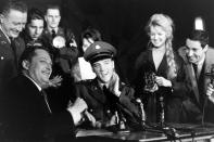 Not originally published in LIFE. Sgt. Elvis Presley at a press conference before leaving Germany, March 1960. (James Whitmore—Time & Life Pictures/Getty Images) <br> <br> <a href="http://life.time.com/culture/elvis-presley-life-photos-of-the-king-leaving-the-army-march-1960/#1" rel="nofollow noopener" target="_blank" data-ylk="slk:Click here to see the full collection at LIFE.com;elm:context_link;itc:0;sec:content-canvas" class="link ">Click here to see the full collection at LIFE.com</a>