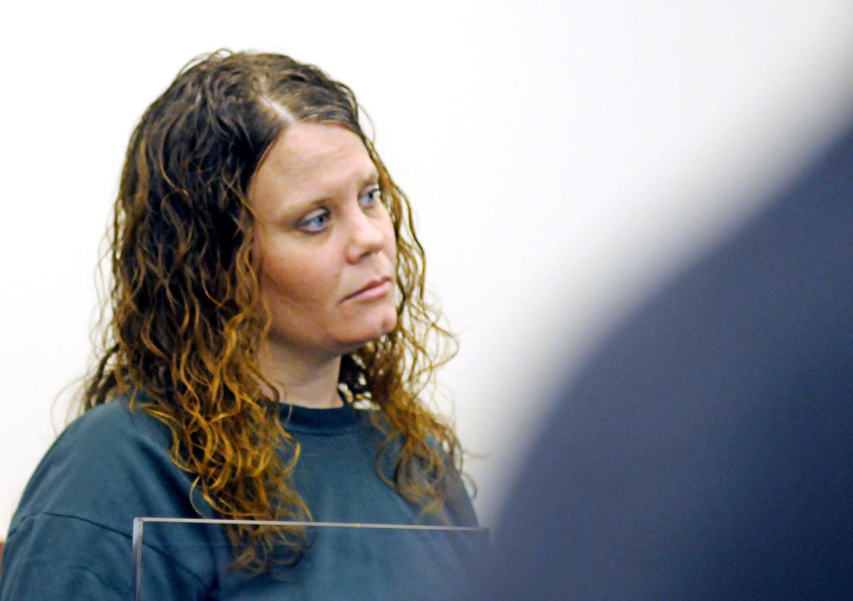 Julie A. Corey appears in Worcester Superior Court in December 2009 on charges of murdering Darlene L. Haynes and cutting her baby from the womb.