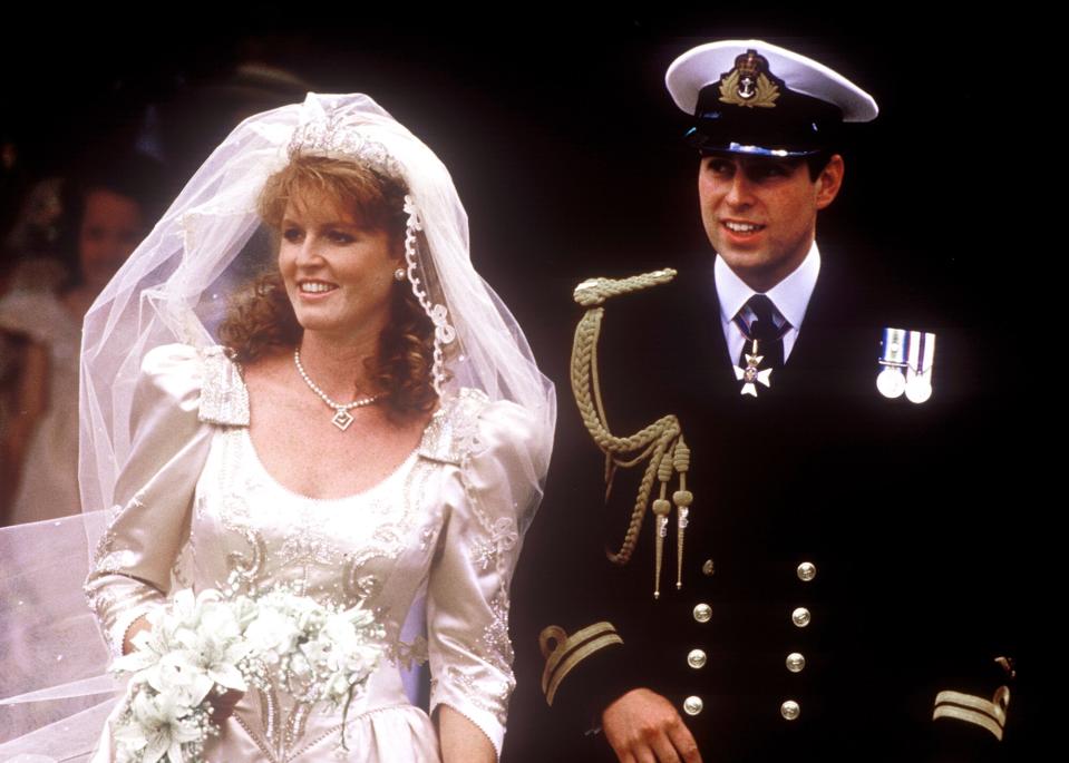 The wedding of Prince Andrew, Duke of York, and Sarah Ferguson at Westminster Abbey, London, UK, 23rd July 1986