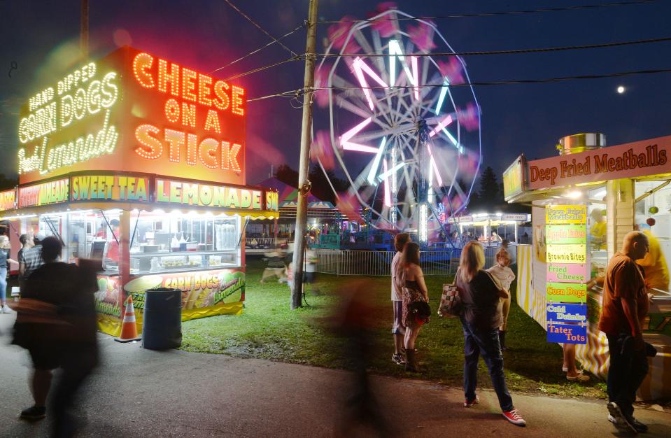 People attend the Albion Area Fair on Sept. 16, 2021, in Albion.