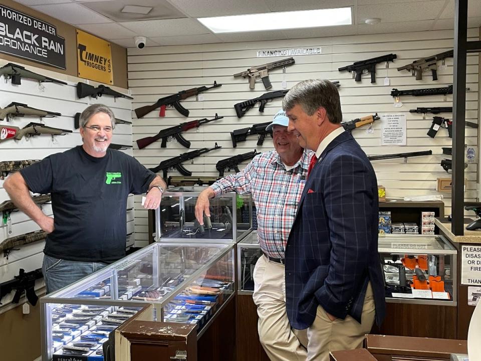 Rep Barry Moore visits Family Firearms in Troy, Alabama (Twitter / Rep Barry Moore)