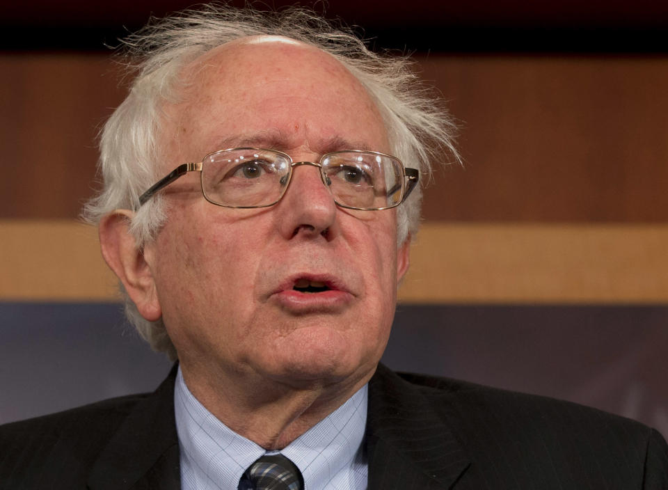 <p> FILE - In this Dec. 6, 2012 file photo, Sen. Bernie Sanders, I-Vt. speaks on Capitol Hill in Washington. The veterans bill vote could put Senate Republicans in the uncomfortable position of saying no to a politically powerful constituency during an election year. Sen. Bernie Sanders, the bill’s author and the chairman of the Senate Committee on Veterans Affairs, has gained the endorsement of myriad veterans groups to generate momentum for his bill, which the panel says would cost $21 billion over 10 years. (AP Photo/Jacquelyn Martin, File) </p>