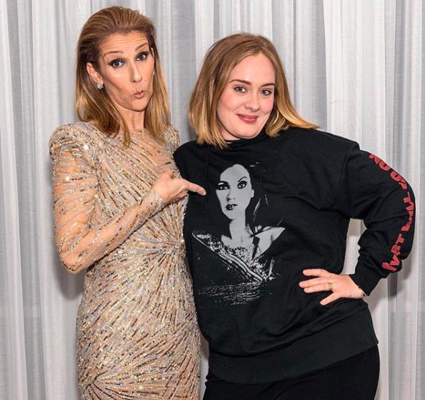 Adele Wore a Celine Dion Shirt to Meet Céline Dion