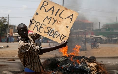 Supporter of Kenyan opposition leader Raila Odinga have pledged to take to the streets  - Credit: Reuters