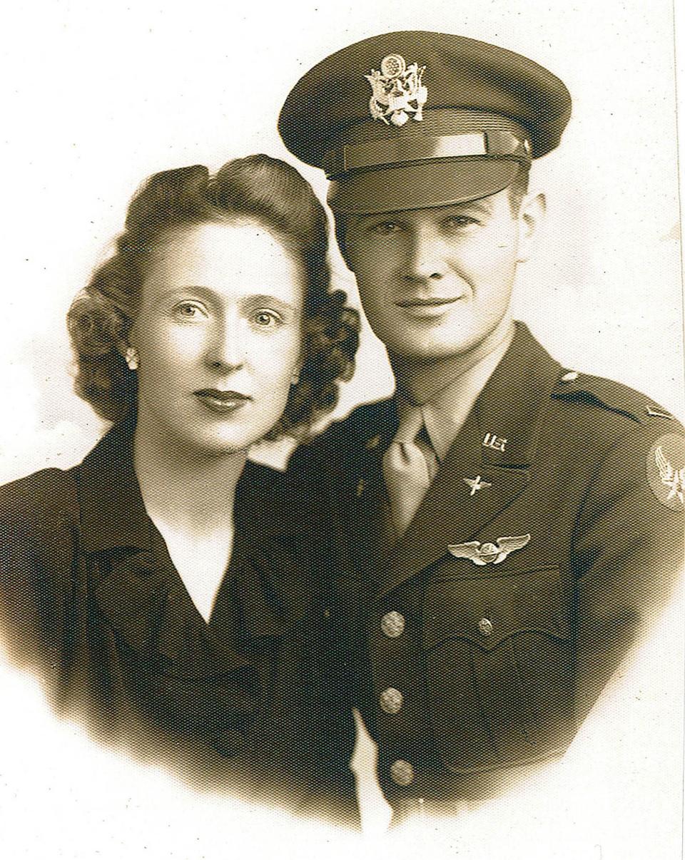 Harold Richards, of Elmwood, Neb., one of The Fourteen, and wife Verna Faye Miller Richards.