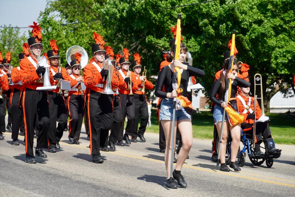 Sturgis High School's marching band took part in the Memorial Day parade in Sturgis.