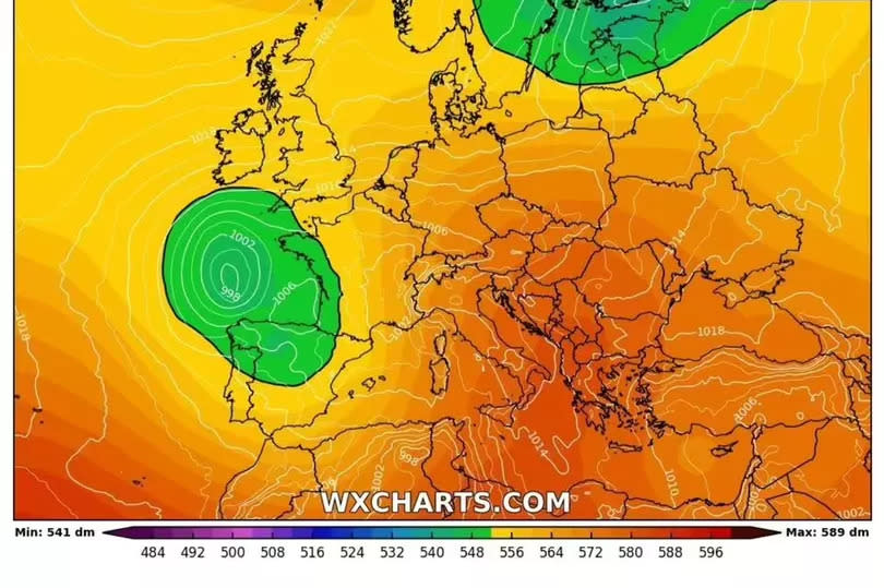 An Iberian plume looks set to bring warmer conditions to the UK