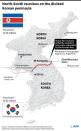 Map of the Korean peninsula locating Mount Kumgang, venue for three-day reunions with family members separated by the Korean War