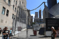 <p>Construction continues on Vesey Street near the National September 11 Memorial & Museum on Aug. 19, 2017. (Photo: Gordon Donovan/Yahoo News) </p>