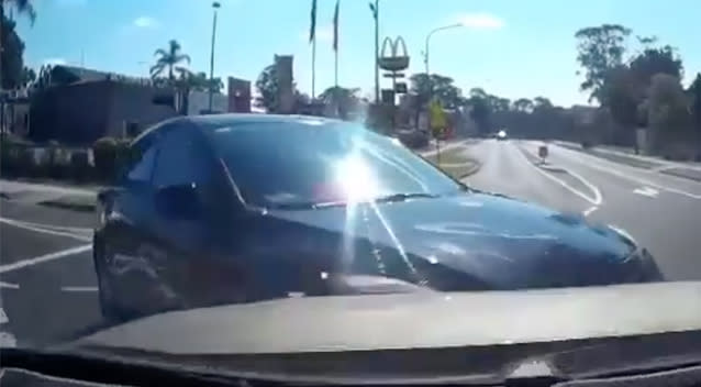 The dashcam caught the vehicles colliding. Source: Facebook / Dash Cam Owners Australia