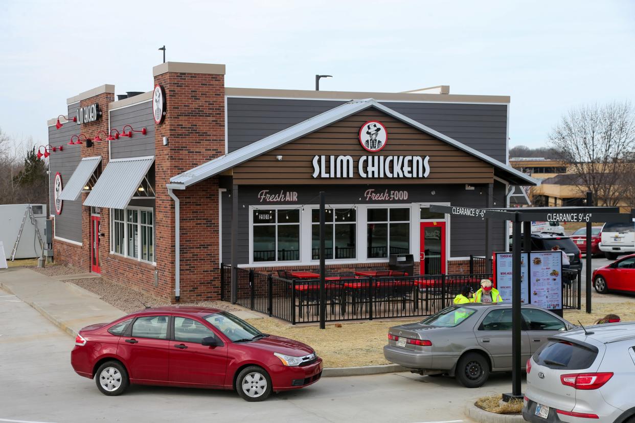 A photo of Slim Chickens' first Indiana location, in West Lafayette at 2901 Northwestern Ave., near Purdue University, on Feb. 7, 2023, in West Lafayette, Ind.