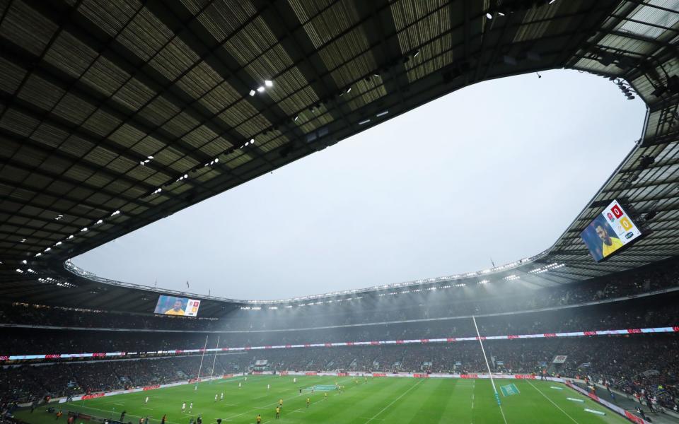 Twickenham stadium - RFU warned that financial cuts to English community rugby could cause 'complete car crash' - GETTY IMAGES