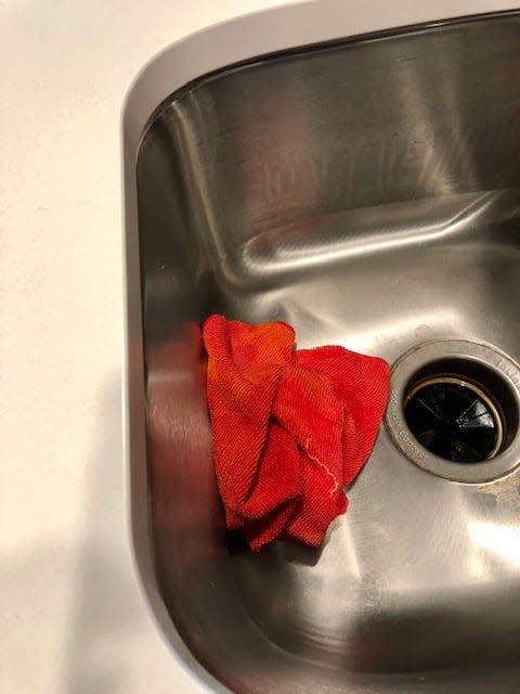 Bocage says she also found a rag in her sink.