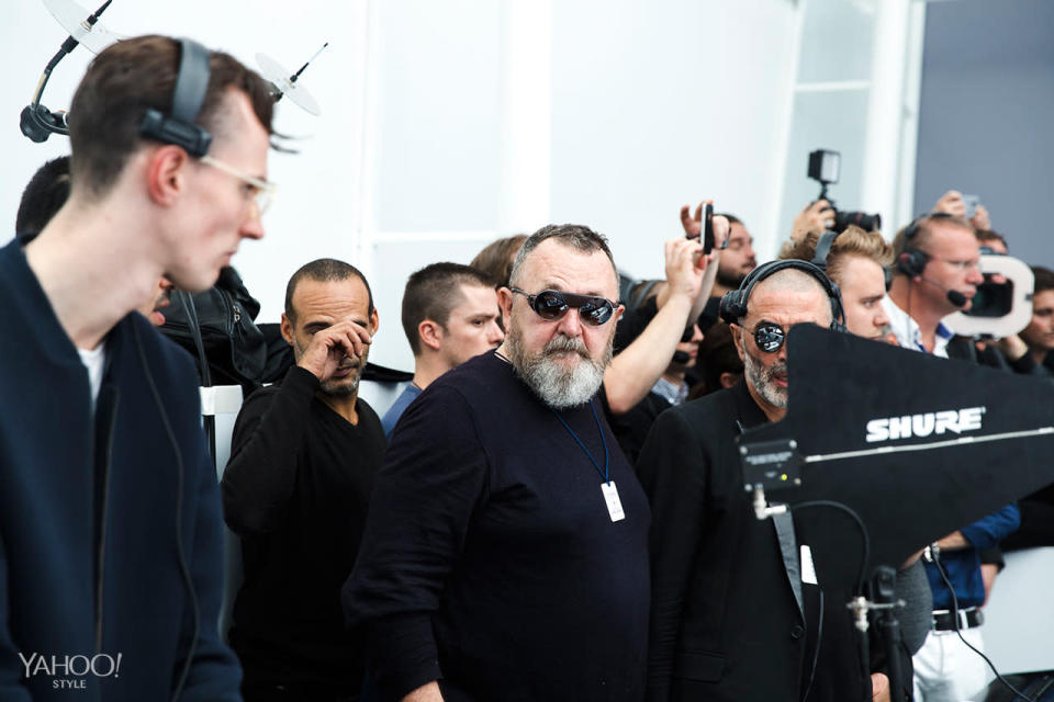 <p>Wearing his signature shades, Gaubert gets ready to move on to the next show. <br></p>