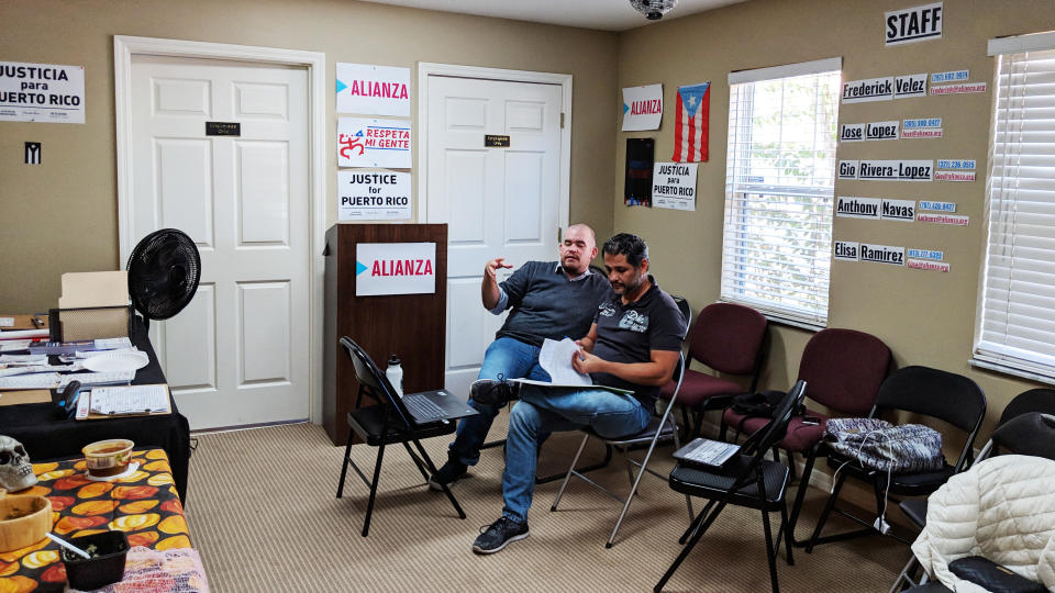 Inside the headquarters of Alianza for Progress in Kissimmee, Florida.&nbsp; (Photo: Carolina Moreno/HuffPost)