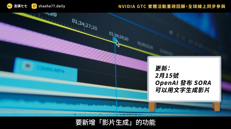 OpenAI推出可以「用文字生成影片」的人工智慧SORA