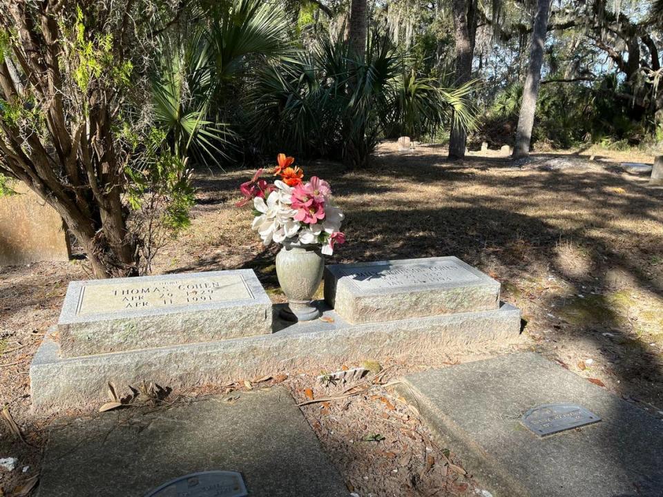 The graves of Thomas “Champ” Cohen of Spanish Wells Road, known best for teaching boxing to island young people, and his wife, Emily “Emmy” Johnson Cohen.