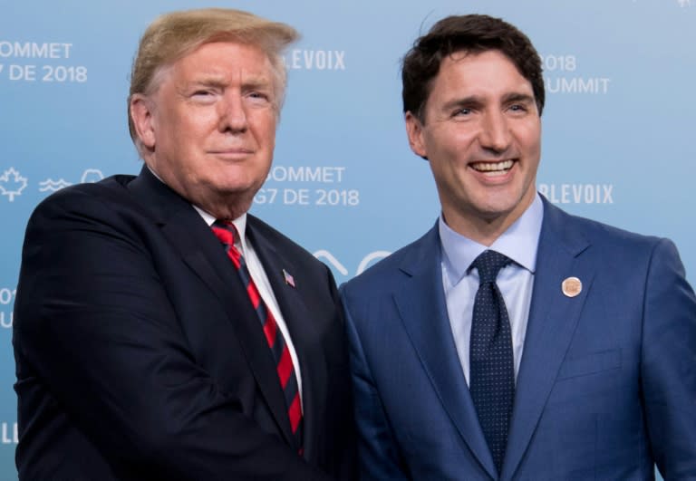 Donald Trump and Justin Trudeau have had a rocky relationship, with the US president calling the Canadian prime minister "very dishonest and weak" after he criticized US tariffs at a June summit