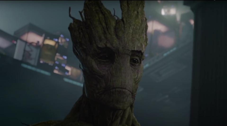 <p>Of the three iterations of Groot we see in the MCU, the OG middle-aged Groot is the biggest drag. Sure, this Groot gives up his life to save his frens. But he doesn’t even register on the Baby Yoda Cuteness Scale, like his tiny counterpart, Baby Groot. Nor does he have the endlessly entertaining sass of Teenage Groot. This Groot is just kind of Vin Diesel <a href="https://www.youtube.com/watch?v=P7MIa9mc600" rel="nofollow noopener" target="_blank" data-ylk="slk:making weird noises through a microphone." class="link ">making weird noises through a microphone.</a>—<em>B.L.</em></p>