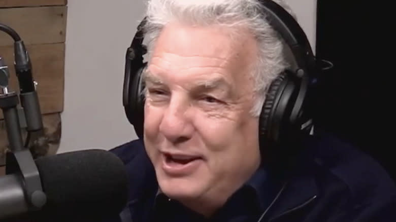 Marc Summers in podcasting headphones