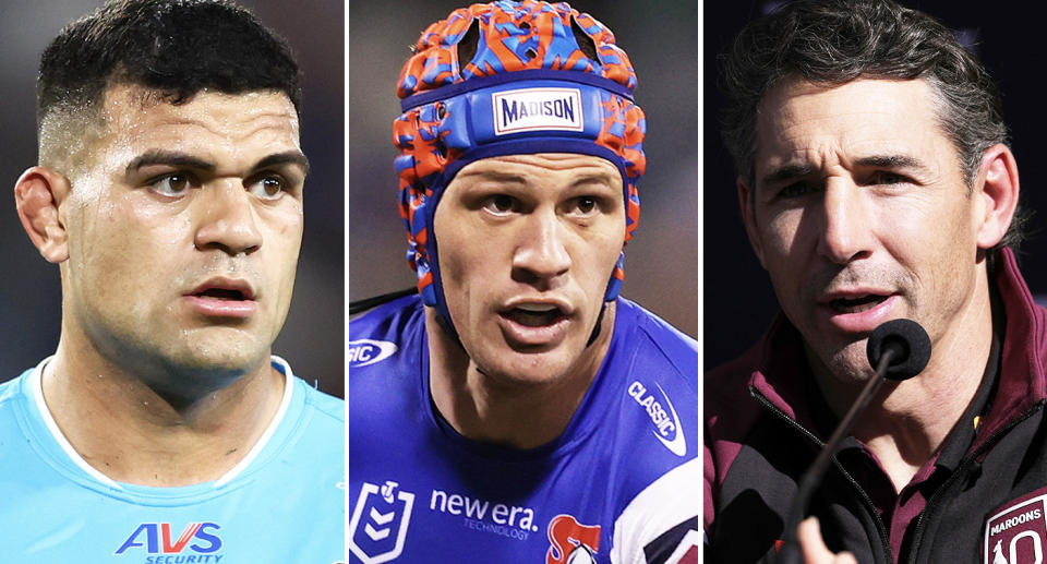 David Fifita, Kalyn Ponga and Billy Slater.