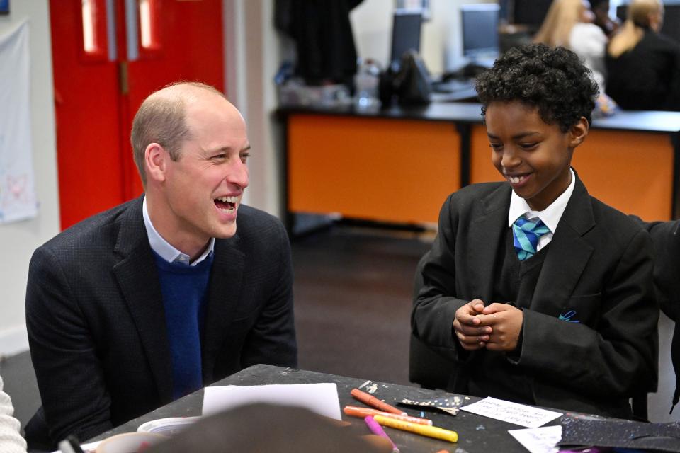 Prince William on a visit to Manchester