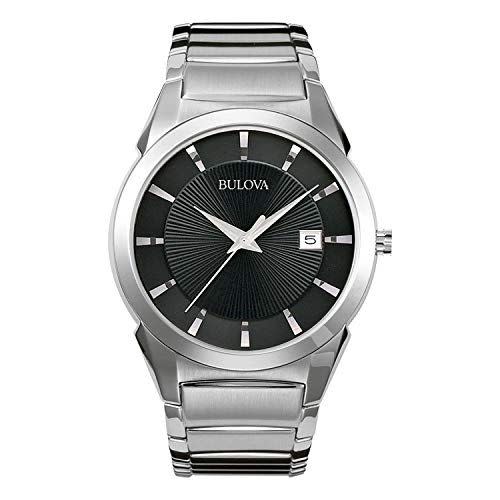 Bulova Classic Quartz Men's Watch, Stainless Steel, Silver-Tone (Model: 96B149)