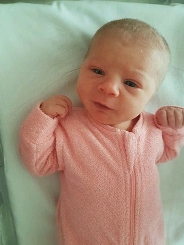 Elliann James Hall, born on Saturday, is a little sister for Valerie, 4, and Lilliana, 2. Picture: Supplied.