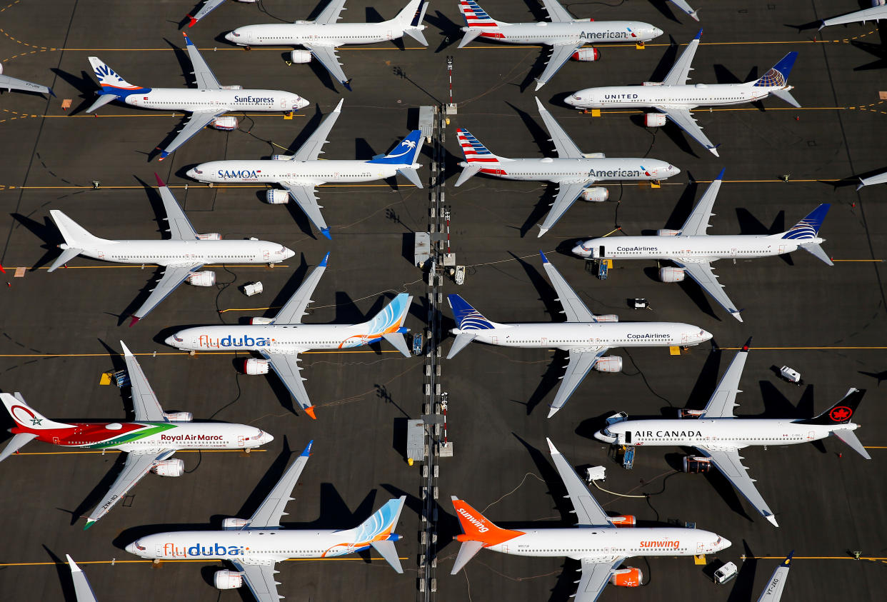 Grounded Boeing 737 MAX aircraft are at Boeing Field in Seattle, Washington. Photo: Lindsey Wasson/Reuters