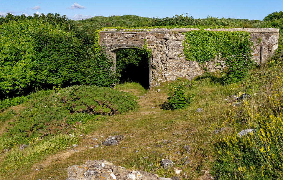 Remains of Dunraven Castle - South Wales, United Kingdom