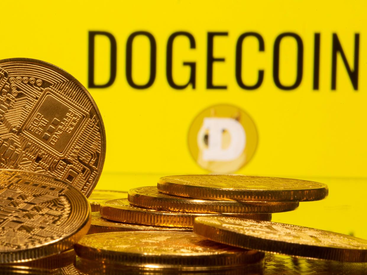 Dogecoin’s remarkable price rally has seen it rise more than 30,000 per cent between May 2020 and May 2021 (Reuters)
