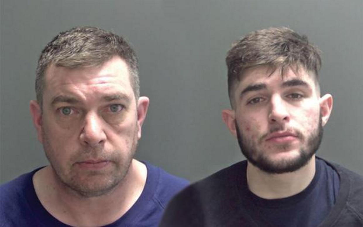 Wayne Peckham, 48, and his son Riley Peckham, 23, have been sentenced for the murder PeckhamÕs estranged wifeÕs new lover, Matthew Rodwell. See SWNS story SWBNwardrobe. A jilted husband who murdered his estranged wife's new lover with the help of his son after finding him hiding in a wardrobe was jailed for 24 years today. Wayne Peckham, 49, was jailed after being found guilty of the 'harrowing and brutal' murder of Matthew Rodwell, 39. His son Riley Peckham, 23, was jailed for 18 years for his part in the murder.