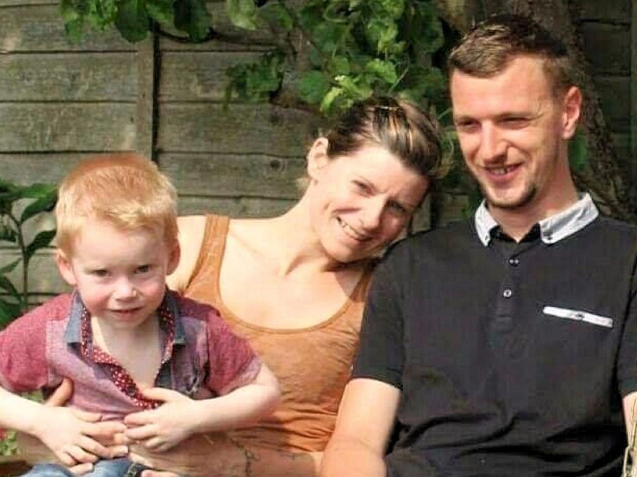 Gina Ingles, 34, and four-year-old son Miles Ingles-Bailey died during an arson attack at a house in Eastbourne on 10 July, 2018, while Ms Ingles' partner Toby Jarrett, 27, (right) survived after escaping through an upstairs window: Sussex Police