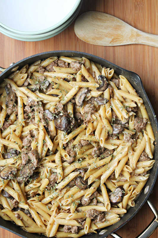 <p>Foody Schmoody Blog</p><p>Unlike traditional stroganoff, this one pot riff on the classic meat dish is ready in about 30 minutes and it's made all in one pan.</p><p><strong>Get the recipe: <a href="https://foodyschmoodyblog.com/one-pot-beef-stroganoff-pasta/" rel="nofollow noopener" target="_blank" data-ylk="slk:One-Pot Ground Beef Stroganoff;elm:context_link;itc:0;sec:content-canvas" class="link rapid-noclick-resp">One-Pot Ground Beef Stroganoff</a></strong></p>