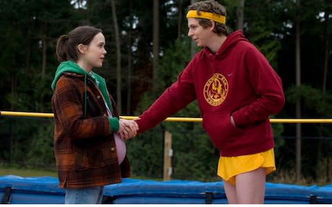 Ellen Page and Michael Cera in Juno (2007) - Credit: AP