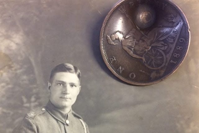 Coin which saved First World War soldier up for auction