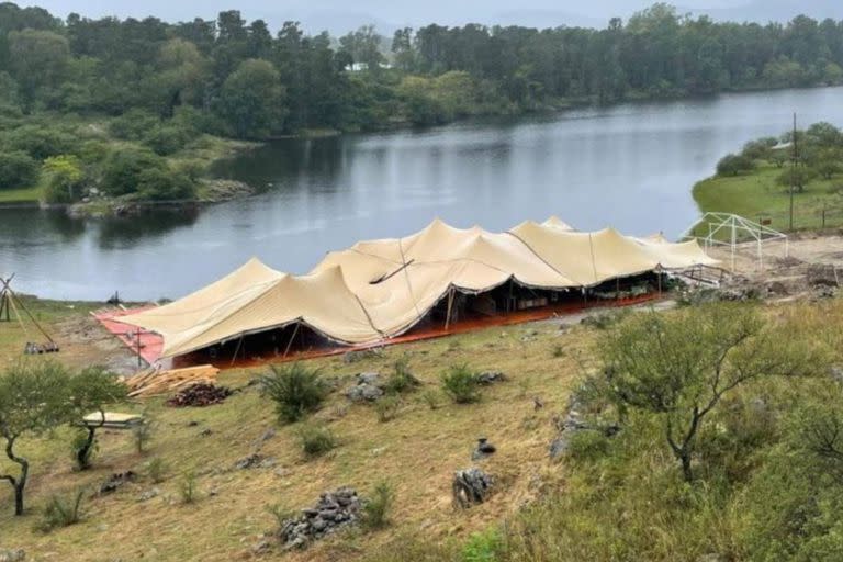 El lugar donde se desarrolló la fiesta, en un campo perteneciente a Leandro Penna, según lo que denunció el intendente de Potrero de Garay