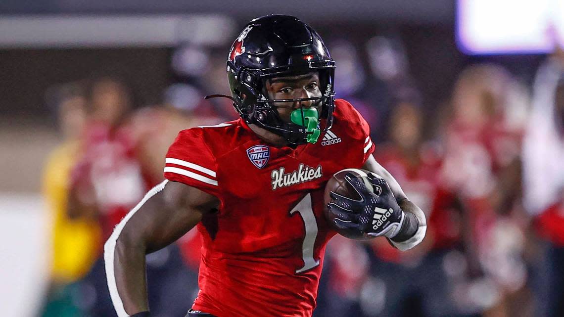 Northern Illinois running back Antario Brown leads the Huskies in rushing with 203 yards and has run for three touchdowns.