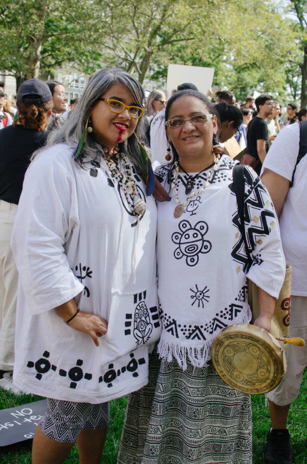 <p><em>On the streets at the New York Climate Strike. Photo: Whitney Bauck/Fashionista</em></p>