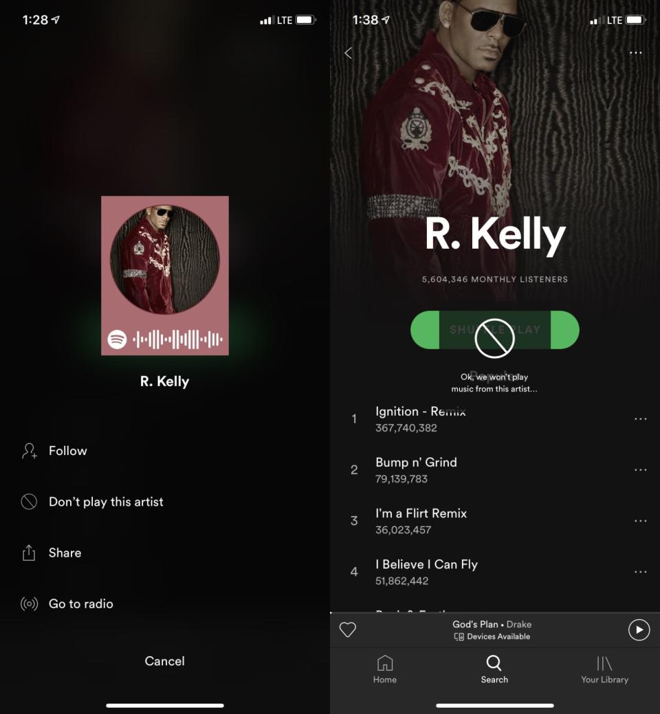 Spotify do not play artist feature