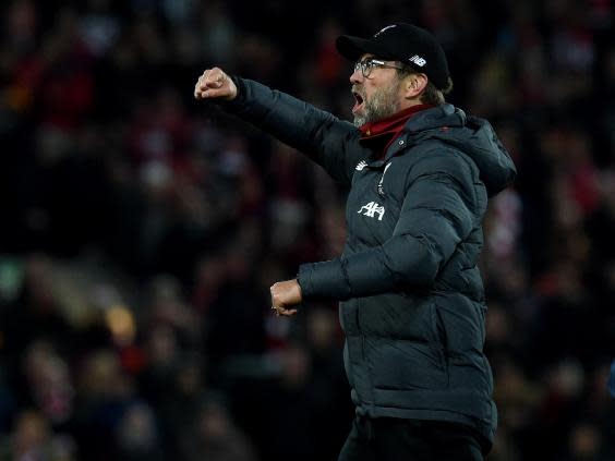 Jurgen Klopp insisted he is not feeling any pressure as Liverpool opened an eight-point lead (Liverpool FC via Getty)