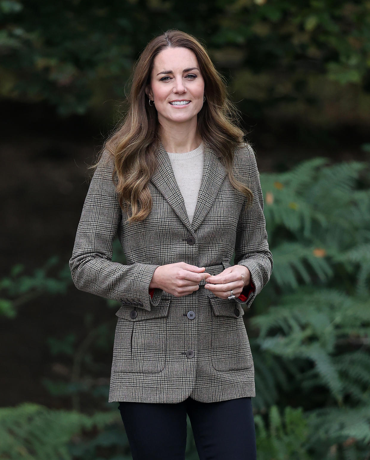 The Duchess of Cambridge wore a tweed blazer by Really Wild on Tuesday 21 September, 2021. (Chris Jackson/Getty Images)