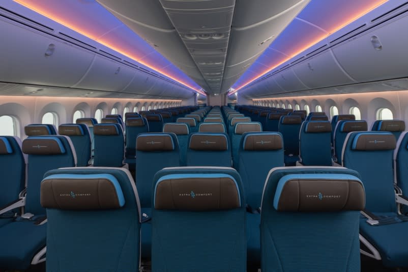The main cabin of Hawaiian Airlines new Boeing 787-9 Dreamliner. (Hawaiian Airlines)