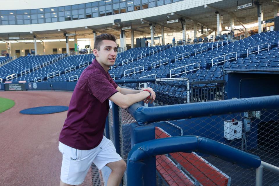 Billy Pinckney, 21, became a batboy about 10 years ago for his local independent minor league team (the New Jersey Jackals) to get closer to players in the game he loved.