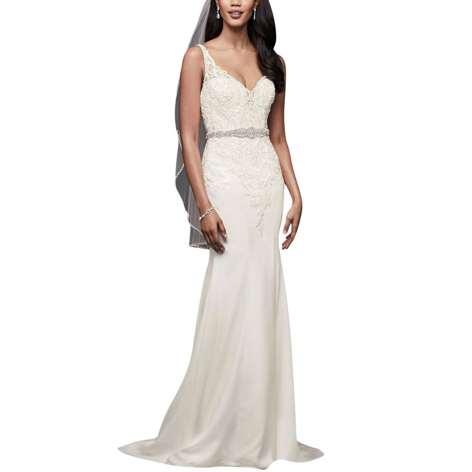 David's Bridal Crepe Mermaid Dress