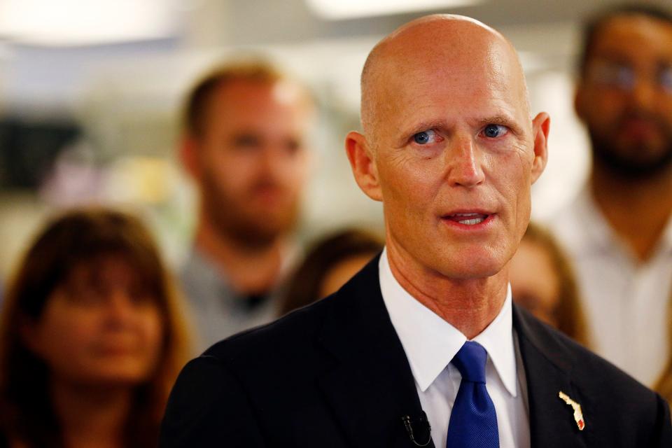 Florida Sen. Rick Scott has supported President Donald Trump's efforts to fight the presidential election results.  [Corey Perrine/Naples Daily News via AP]