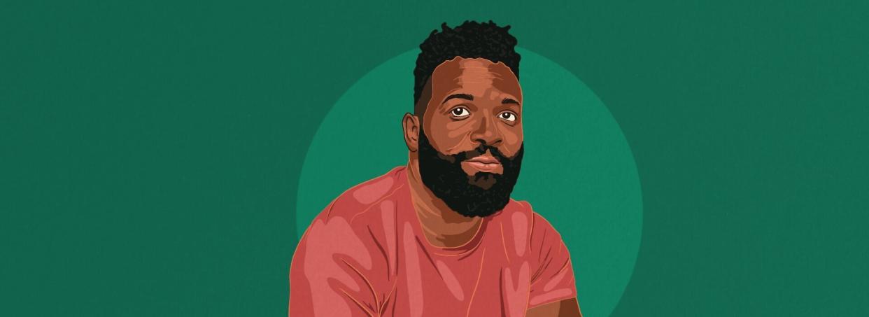 Baratunde Thurston is the host of a new podcast called "How To Citizen."  (Photo: ILLUSTRATION: Isabella Carapella/HuffPost; PHOTO: Erik Carter)