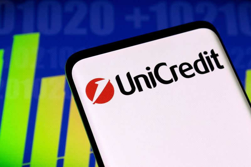 FILE PHOTO: Illustration shows Unicredit logo