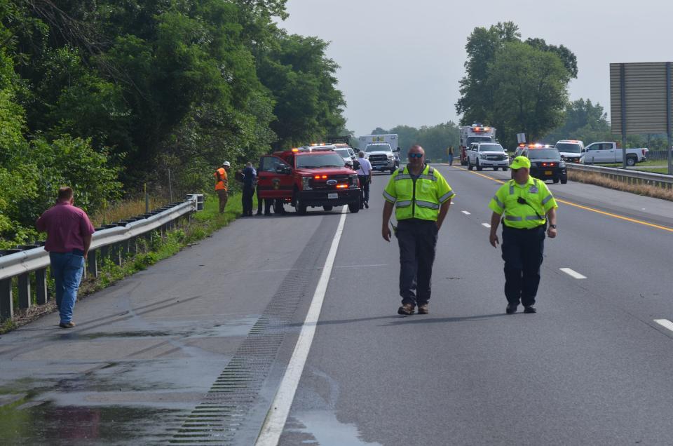 Responders to the hazmat chemical tanker crash Monday morning closed off the section of Interstate 81 between U.S. 40 and Halfway Boulevard. The lanes reopened around 9 a.m.